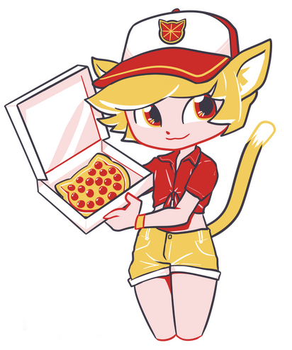Original pizza delivery catboy